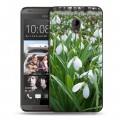 Дизайнерский пластиковый чехол для HTC Desire 700 Подснежники