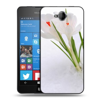 Дизайнерский силиконовый чехол для Microsoft Lumia 650 Подснежники (на заказ)
