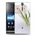 Дизайнерский пластиковый чехол для Sony Xperia S Подснежники