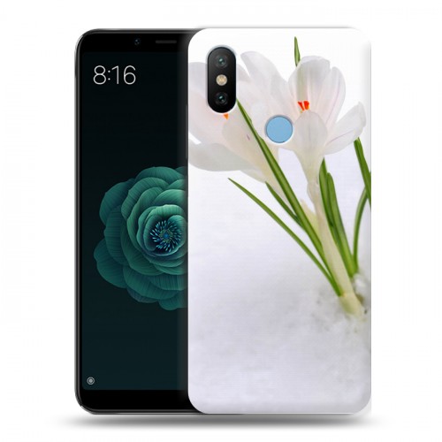 Дизайнерский силиконовый чехол для Xiaomi Mi A2 Подснежники