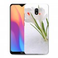 Дизайнерский силиконовый с усиленными углами чехол для Xiaomi RedMi 8A Подснежники