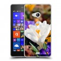 Дизайнерский пластиковый чехол для Microsoft Lumia 540 Подснежники