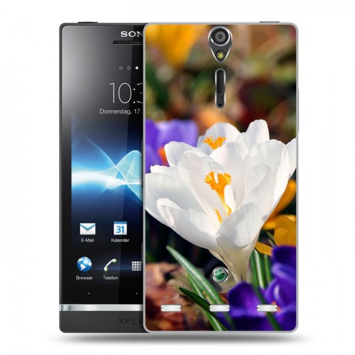 Дизайнерский пластиковый чехол для Sony Xperia S Подснежники