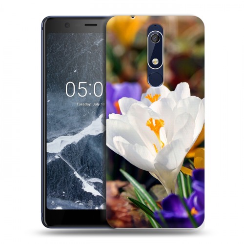 Дизайнерский пластиковый чехол для Nokia 5.1 Подснежники