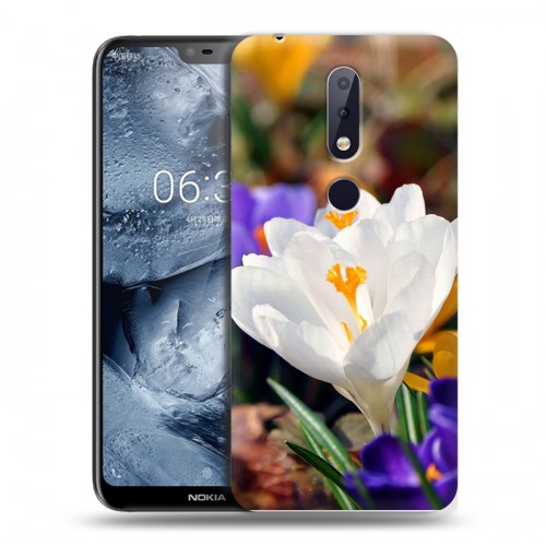 Дизайнерский силиконовый чехол для Nokia 6.1 Plus Подснежники