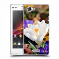 Дизайнерский силиконовый чехол для Sony Xperia L Подснежники