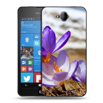Дизайнерский силиконовый чехол для Microsoft Lumia 650 Подснежники (на заказ)