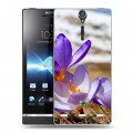 Дизайнерский пластиковый чехол для Sony Xperia S Подснежники