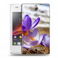 Дизайнерский пластиковый чехол для Sony Xperia E Подснежники