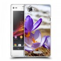 Дизайнерский силиконовый чехол для Sony Xperia L Подснежники