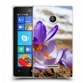 Дизайнерский пластиковый чехол для Microsoft Lumia 435 Подснежники