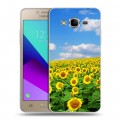 Дизайнерский силиконовый с усиленными углами чехол для Samsung Galaxy J2 Prime Подсолнухи