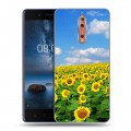 Дизайнерский пластиковый чехол для Nokia 8 Подсолнухи