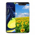 Дизайнерский пластиковый чехол для Samsung Galaxy A80 Подсолнухи