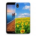 Дизайнерский силиконовый чехол для Xiaomi RedMi 7A Подсолнухи