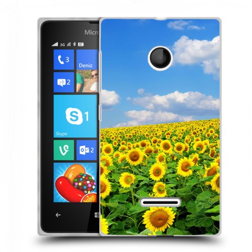 Дизайнерский пластиковый чехол для Microsoft Lumia 435 Подсолнухи