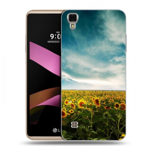 Дизайнерский пластиковый чехол для LG X Style Подсолнухи