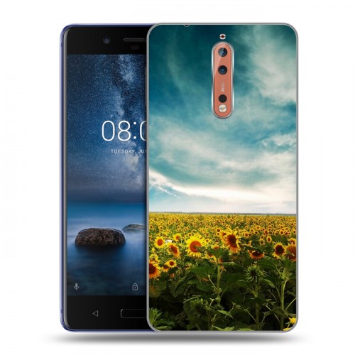 Дизайнерский пластиковый чехол для Nokia 8 Подсолнухи