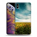 Дизайнерский силиконовый чехол для Iphone Xs Max Подсолнухи