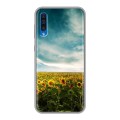 Дизайнерский силиконовый с усиленными углами чехол для Samsung Galaxy A50 Подсолнухи