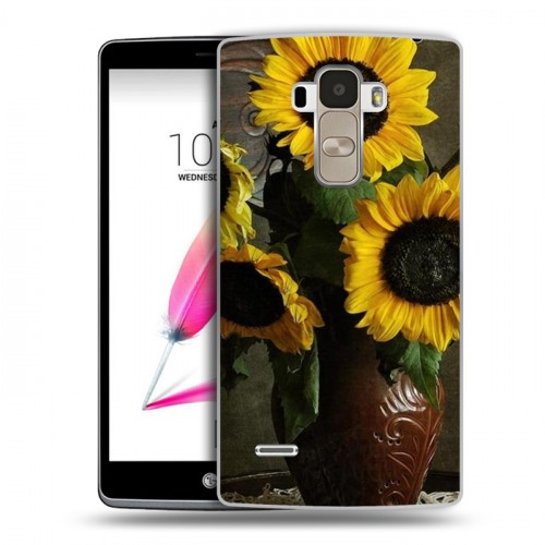 Дизайнерский пластиковый чехол для LG G4 Stylus Подсолнухи