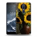 Дизайнерский пластиковый чехол для Nokia 5.1 Подсолнухи