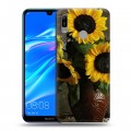 Дизайнерский пластиковый чехол для Huawei Y6 (2019) Подсолнухи