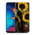 Дизайнерский пластиковый чехол для Samsung Galaxy A20s Подсолнухи