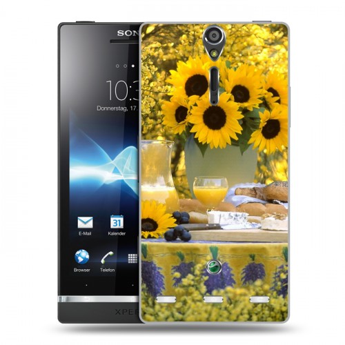 Дизайнерский пластиковый чехол для Sony Xperia S Подсолнухи