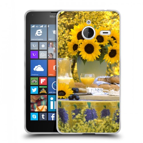 Дизайнерский пластиковый чехол для Microsoft Lumia 640 XL Подсолнухи
