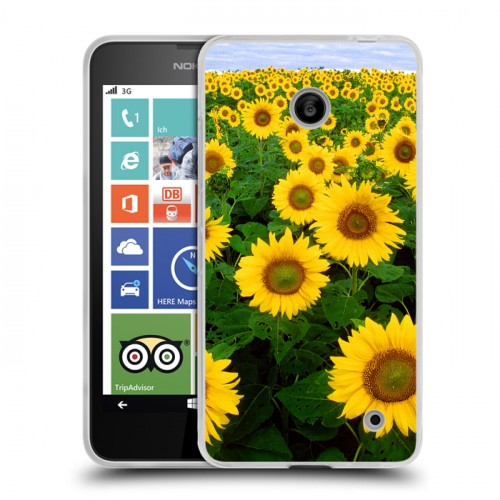 Дизайнерский пластиковый чехол для Nokia Lumia 630/635 Подсолнухи