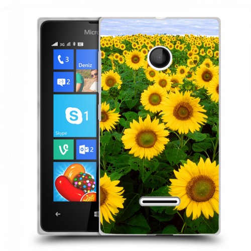 Дизайнерский пластиковый чехол для Microsoft Lumia 435 Подсолнухи