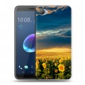 Дизайнерский пластиковый чехол для HTC Desire 12 Подсолнухи