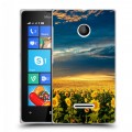 Дизайнерский пластиковый чехол для Microsoft Lumia 435 Подсолнухи