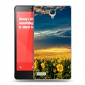 Дизайнерский пластиковый чехол для Xiaomi RedMi Note Подсолнухи