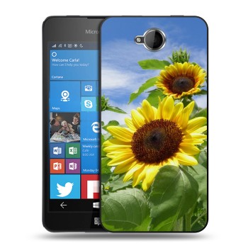 Дизайнерский силиконовый чехол для Microsoft Lumia 650 Подсолнухи (на заказ)