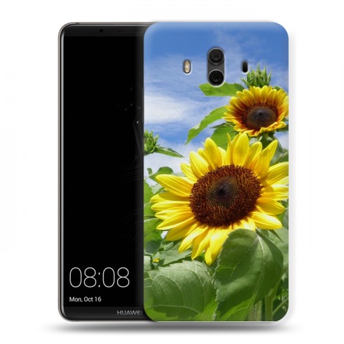 Дизайнерский пластиковый чехол для Huawei Mate 10 Подсолнухи