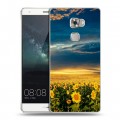 Дизайнерский пластиковый чехол для Huawei Mate S Подсолнухи