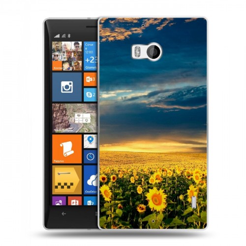 Дизайнерский пластиковый чехол для Nokia Lumia 930 Подсолнухи