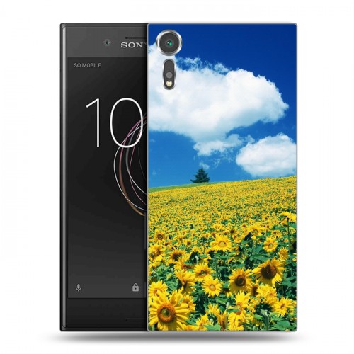 Дизайнерский пластиковый чехол для Sony Xperia XZs Подсолнухи