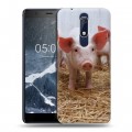 Дизайнерский пластиковый чехол для Nokia 5.1 Свинки