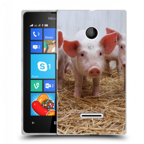 Дизайнерский пластиковый чехол для Microsoft Lumia 435 Свинки