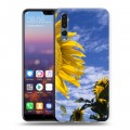 Дизайнерский силиконовый с усиленными углами чехол для Huawei P20 Pro Подсолнухи