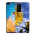 Дизайнерский пластиковый чехол для Huawei P40 Подсолнухи