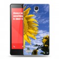 Дизайнерский силиконовый чехол для Xiaomi RedMi Note Подсолнухи