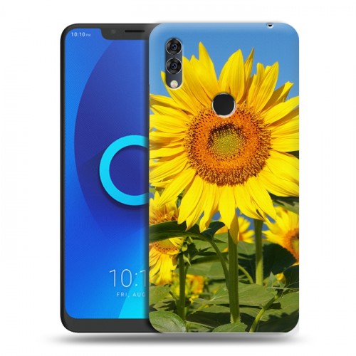 Дизайнерский силиконовый чехол для Alcatel 5V Подсолнухи