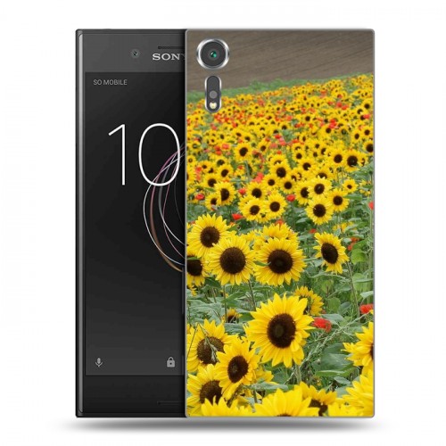 Дизайнерский пластиковый чехол для Sony Xperia XZs Подсолнухи