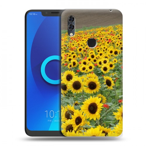 Дизайнерский силиконовый чехол для Alcatel 5V Подсолнухи