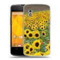 Дизайнерский пластиковый чехол для LG Google Nexus 4 Подсолнухи