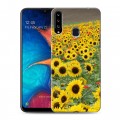 Дизайнерский пластиковый чехол для Samsung Galaxy A20s Подсолнухи